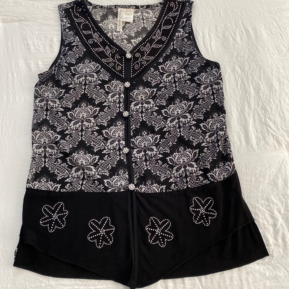 Women’s Simply Irresistible size S sleeveless dress top with Bling